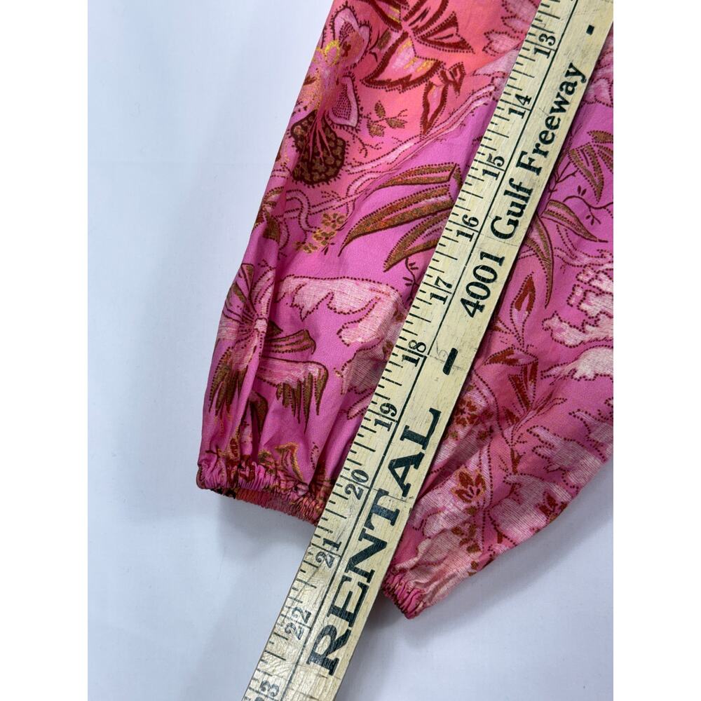 Ulla Johnson Leilani Dress Sz 8 100% cotton pink & gold floral print pockets - Picture 15 of 15